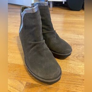 Fly London Grey Suede Booties